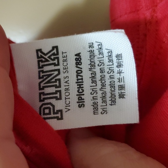 Victoria Secret's s cropped long sleeve snowflake trim Logo raw hem - Picture 7 of 8